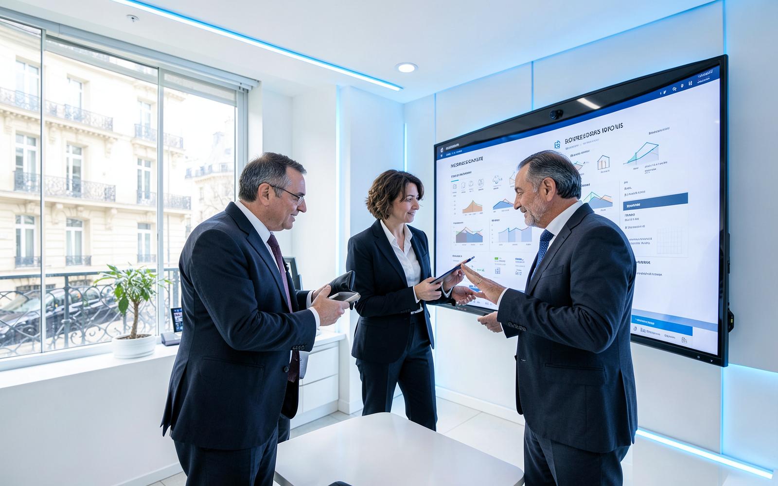 Équipe immobilière utilisant Lokali